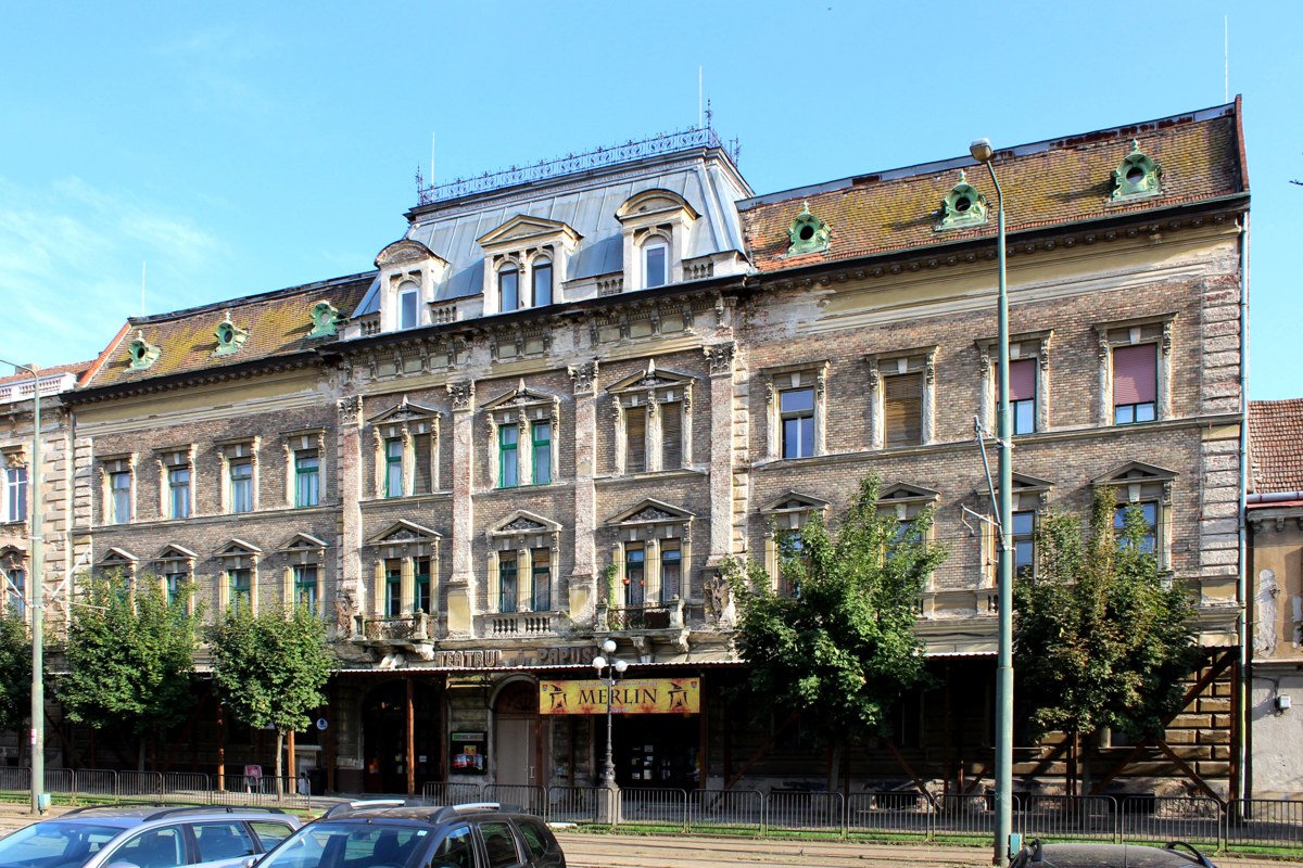 Clădirea Teatrului Merlin din Timișoara, fotografiată în 2017